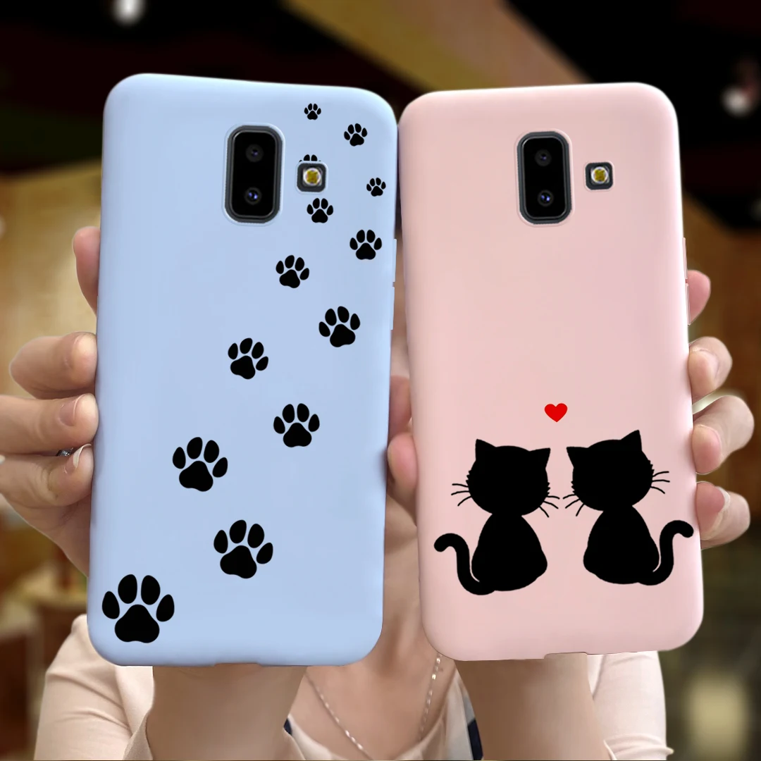 Para Samsung Galaxy J6 Plus 2018 funda bonita abeja gato funda de teléfono suave de silicona para Samsung J6 2018 J6Plus J 6 J600 J610 parachoques - imagen 5
