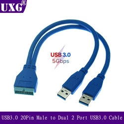 Adaptador USB 3.0 doble puerto para placa base