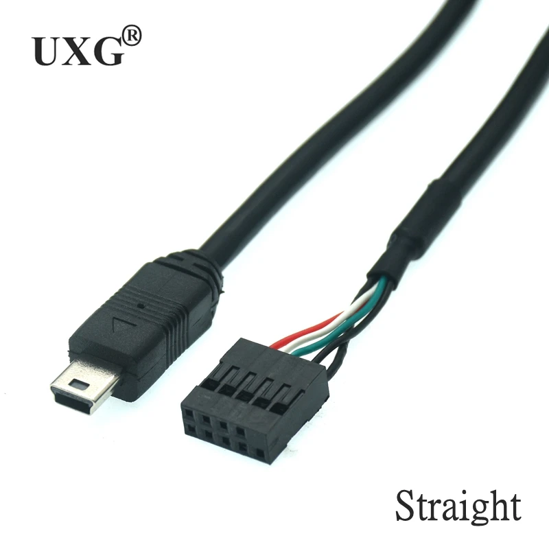Cable DuPont 9 pines a Mini USB blindado datos y carga 90° - imagen 2