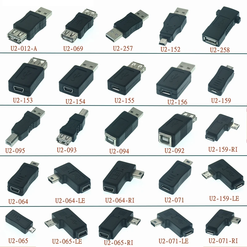 Mini USB de ángulo izquierdo y derecho, adaptador de escáner de impresora de sincronización de 90 grados, 5 pines, Micro tipo B hembra a Micro USB macho, cargador de datos - imagen 2