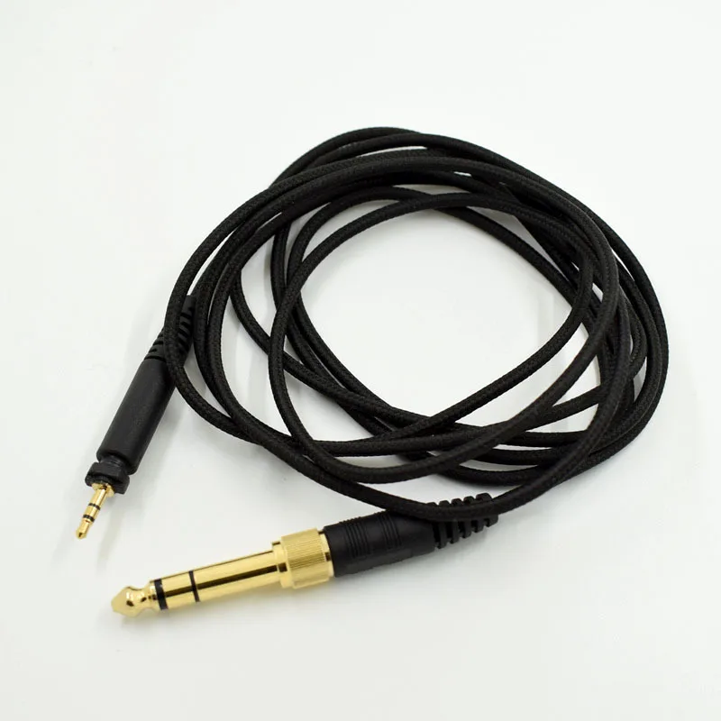 Reemplazo de enchufe Jack de 2M, adaptador de 6,35 MM O Cable para Shure SRH440 840 940 para auriculares SHP9000 SHP8900