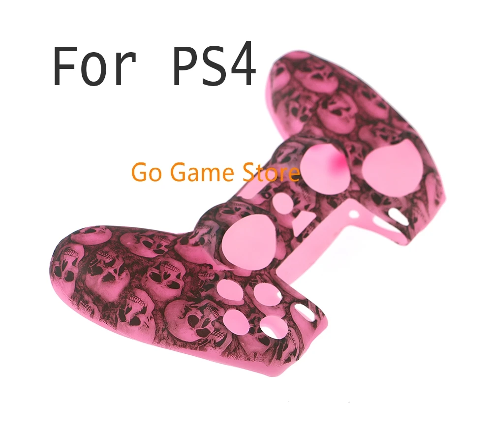 1 unidad para PS4 Pro controlador delgado cabeza calavera suave funda de silicona protección agarre cubierta funda de goma piel protectora
