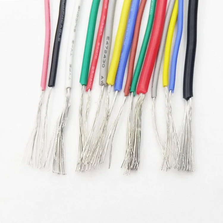 Cable de goma de silicona de 1M 18AWG, Cable de cobre electrónico aislado para lámpara LED, Cable de iluminación suave y Flexible de alta temperatura, UL3135 - imagen 3