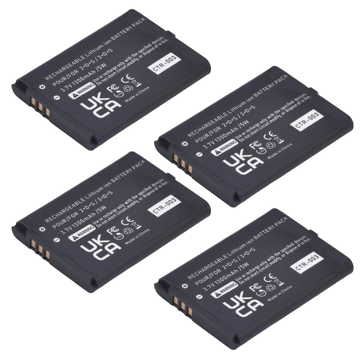 Batería CTR-003 para consola Nintendo 2DS 3DS, baterías de iones de litio recargables de 1300 mAh y 3,7 V (no compatible con el nuevo 3DS XL/LL) - imagen 2