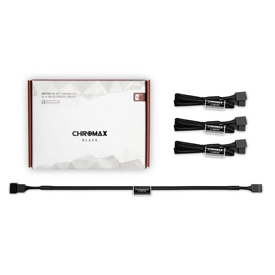 Noctua-cables de extensión de NA-SEC1, cable adaptador de 300mm, conector PWM de 4 pines para ventilador de caja de ordenador