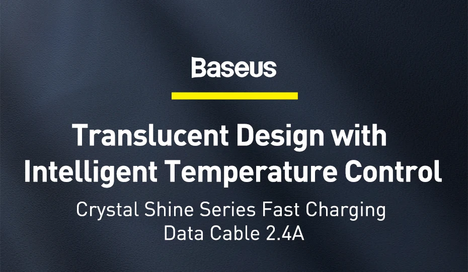 Cable Baseus Crystal Shine - Diseño translúcido