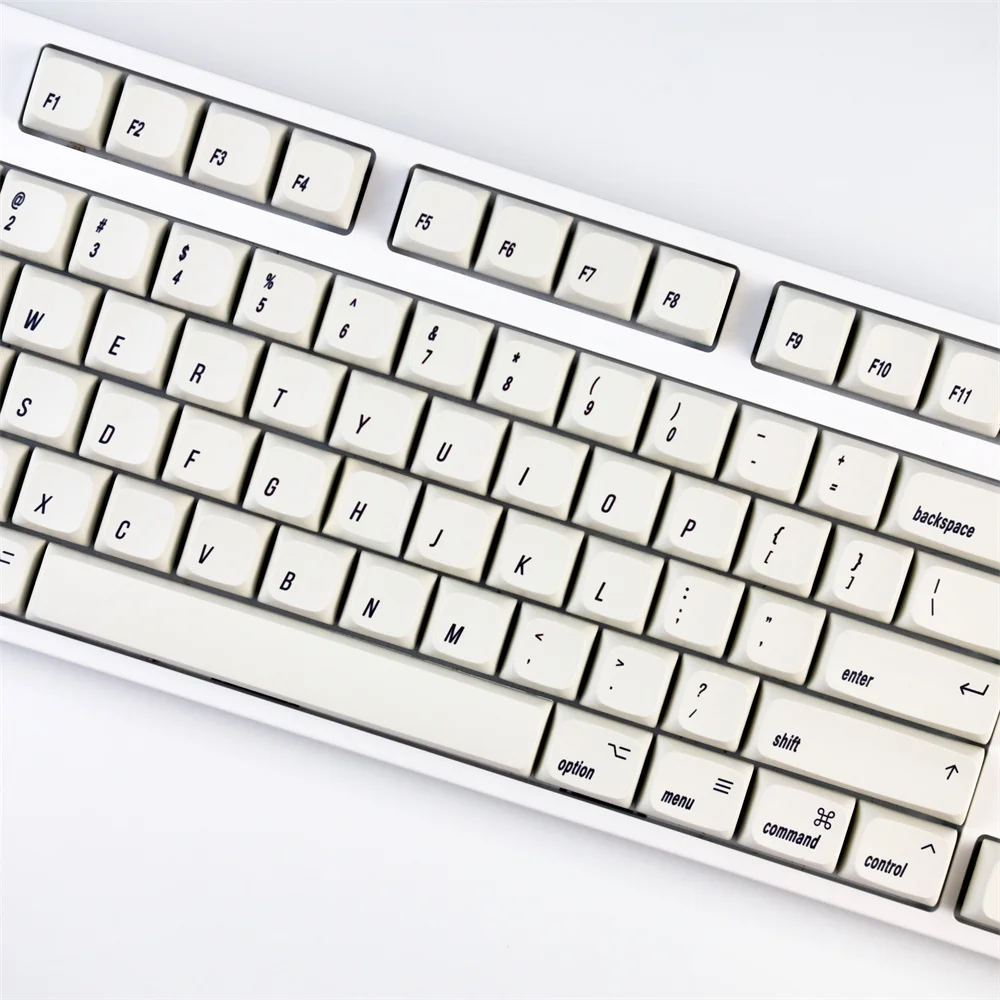 Juego de teclas de subcama para teclado mecánico MX Switch, tapas de teclas japonesas de estilo Retro blanco PBT Dye, perfil XDA, 166 teclas por juego - imagen 4