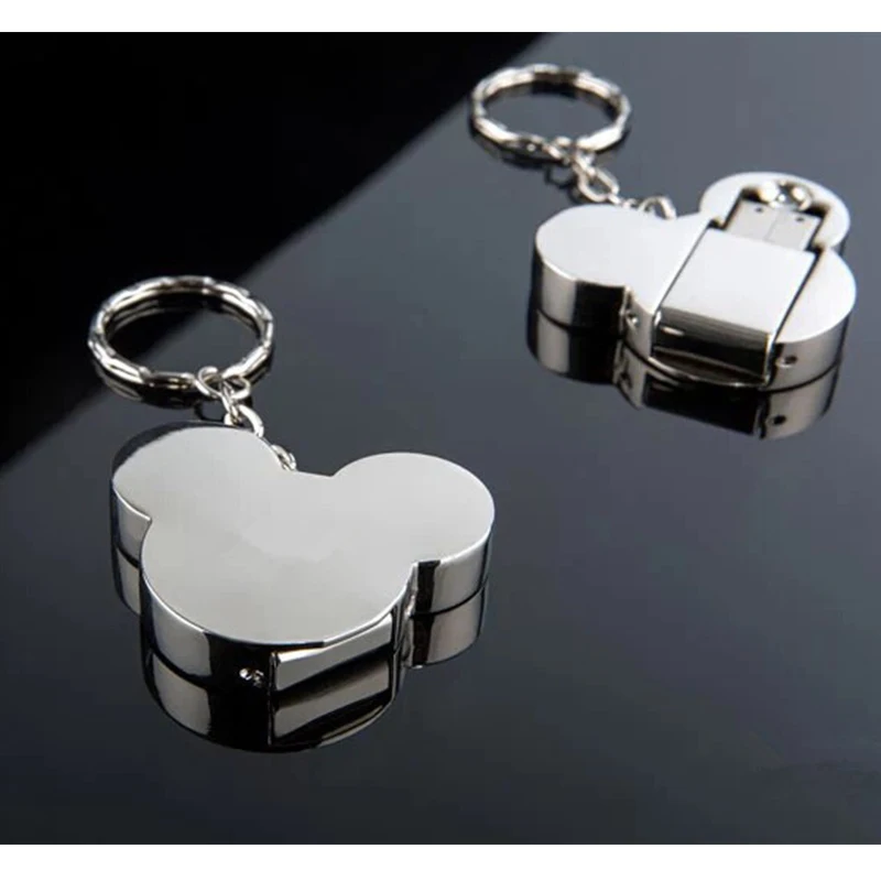 Unidad Flash USB corazón moda 16GB 8GB 32GB 64GB 4GB unidad de bolígrafo de Metal plateado memoria Flash Pendrive USB Stick disco regalo novedoso - imagen 3