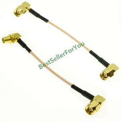 Cable Pigtail RG316 SMA Macho Acodado a RP-SMA Macho 90 Grados