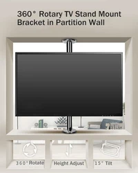 Soporte TV Pared Giratorio Acero Inoxidable Ajustable 23-65″