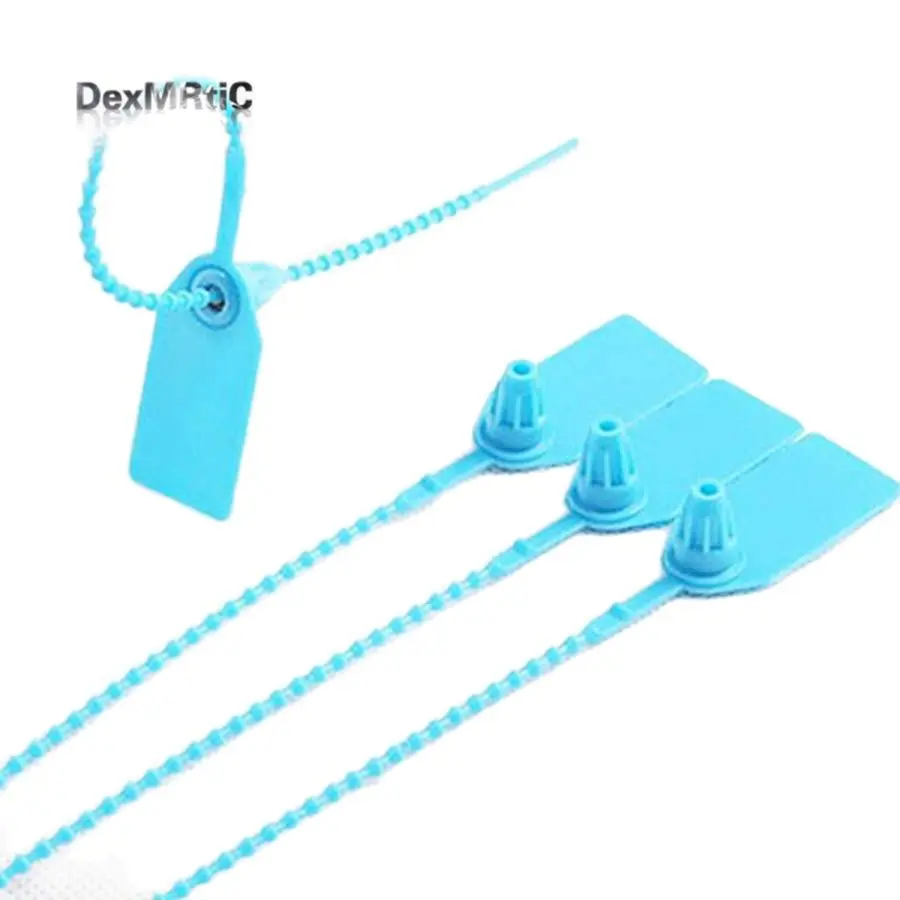 20 piezas sello de plástico desechable antirrobo brida para cables 250mm de largo tipo etiqueta para bolsa de zapatos precio al por mayor - imagen 4