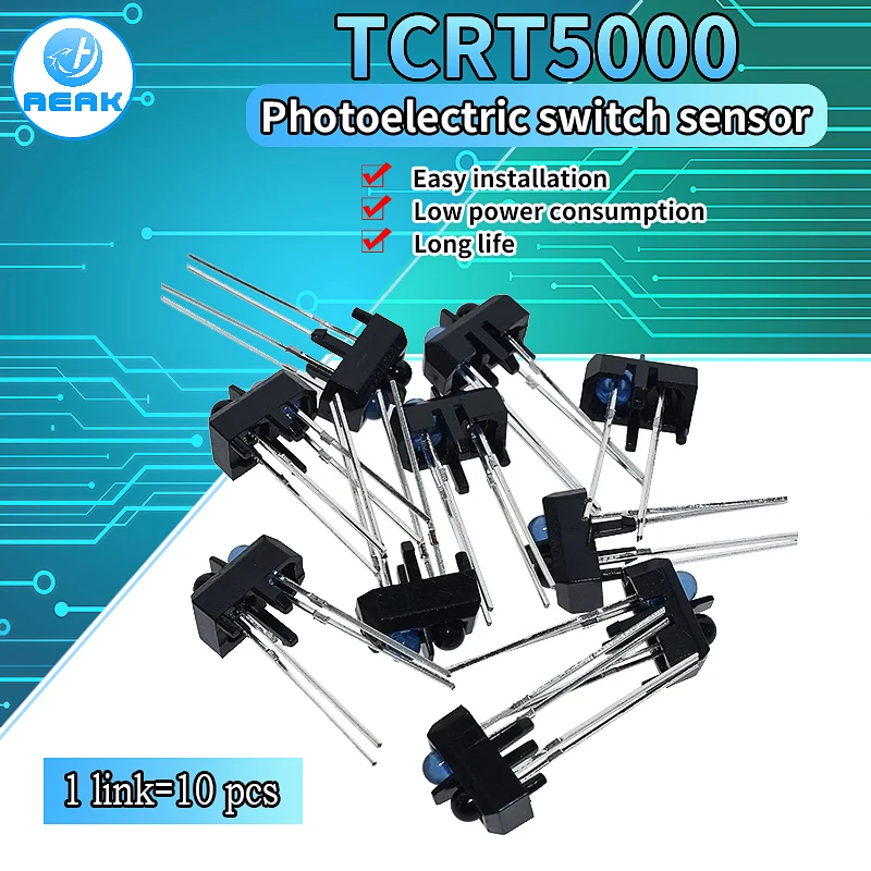 Interruptor fotoeléctrico infrarrojo, Sensor óptico reflectante, 10 piezas, TCRT5000L, TCRT5000 - imagen 2