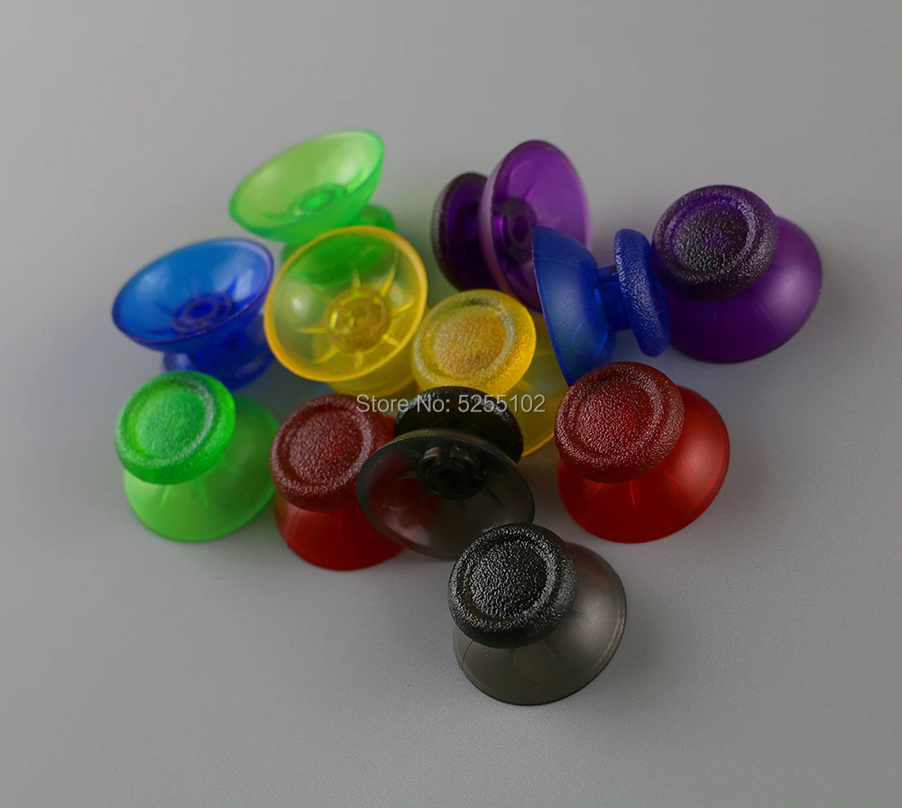 2 uds cubierta analógica palos de pulgar 3D Joystick transparente palancas de pulgares de seta cubierta de Joystick 3D de plástico analógico tapas transparentes para PS4 - imagen 4