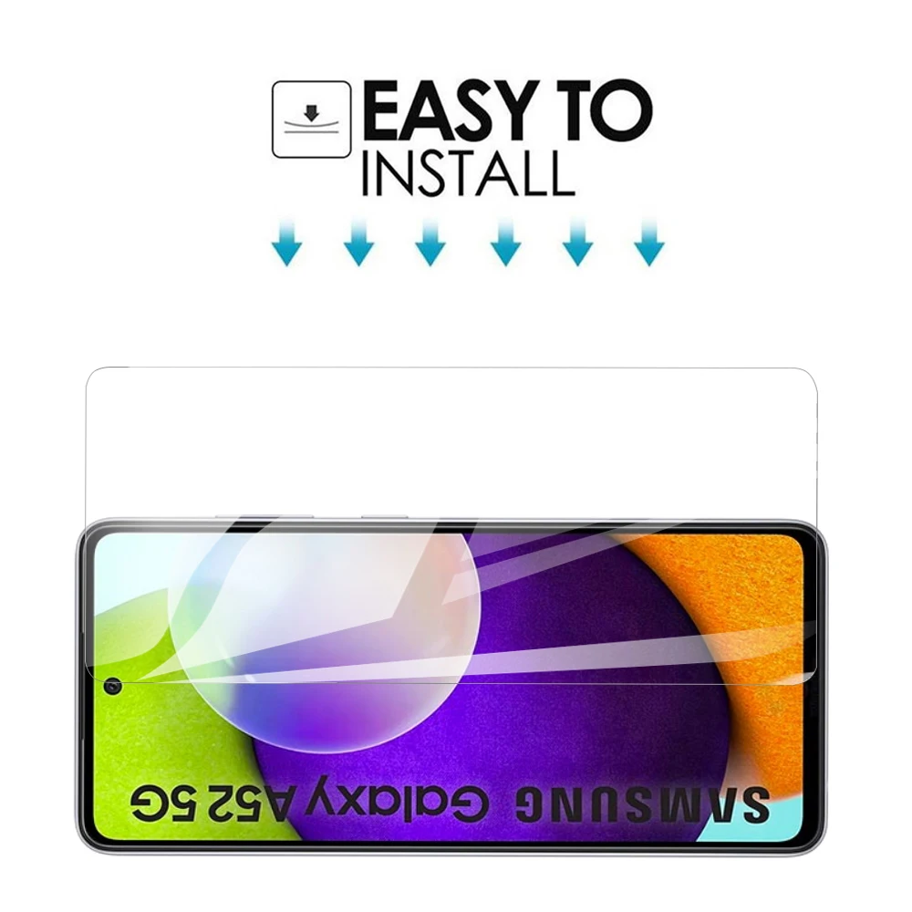 Protector de pantalla de vidrio templado para Samsung Galaxy A52 5G, 9H, transparente, 3 unidades - imagen 5