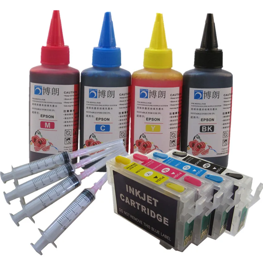 Cartucho de tinta recargable 73N T0731N para impresora epson Stylus T13, TX121, C79, C90, C92, C110, CX3900, CX4900, CX5500, CX5600 + 400ml, 73N - imagen 2