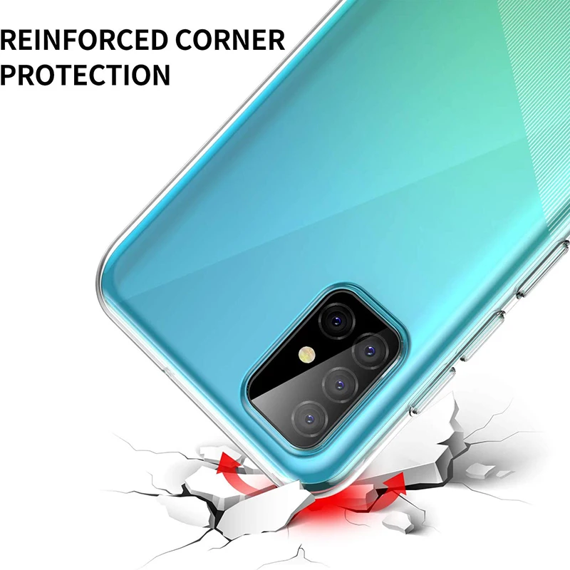 Funda protectora completa para Samsung Galaxy M10S, M30S, M40S, M60S, M80S, Carcasa trasera transparente de TPU suave para teléfono, 360 - imagen 2