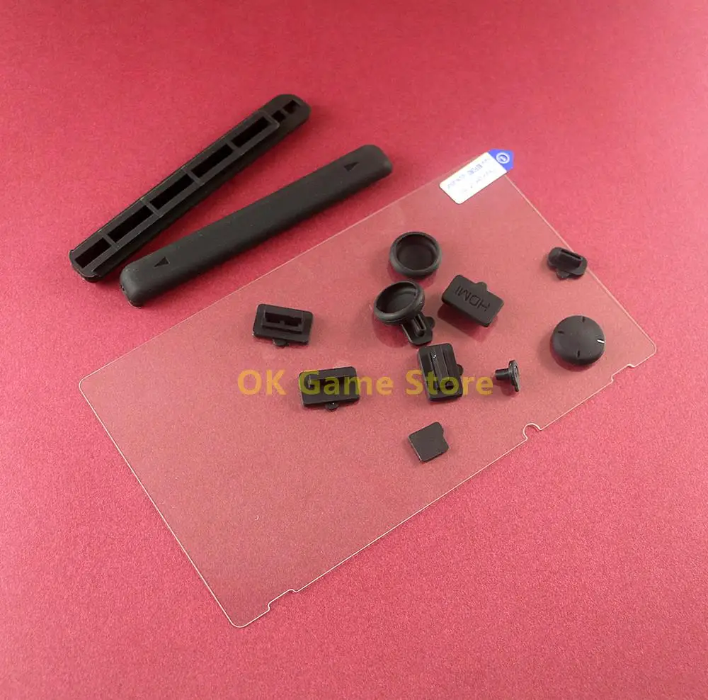 1 juego/lote para NS Switch juegos de tapones antipolvo de silicona y Protector de pantalla de vidrio templado película protectora de acero para consola Switch NS NX - imagen 5