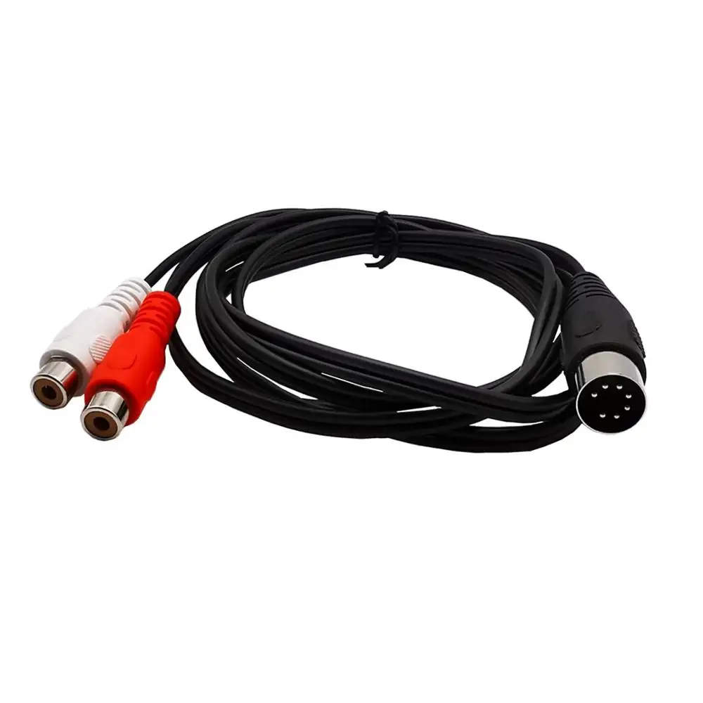 Cable Adaptador DIN 7 Pines 2 RCA Macho Hembra Equipo Audio Vintage Cable Adaptador Altavoz Línea 0.5m 1m 1.5m - imagen 3