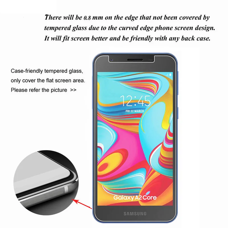 Samsung Galaxy A2 Core - Protector Pantalla Vidrio Templado 9H - imagen 4