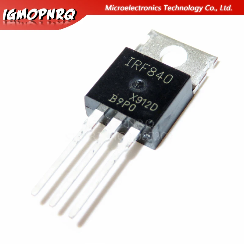 MOSFET n-chan 500V 8,0 Amp TO-220 nuevo original, IRF840 IRF840PBF, 10 Uds.
