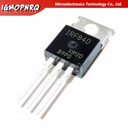 MOSFET n-chan 500V 8,0 Amp TO-220 nuevo original, IRF840 IRF840PBF, 10 Uds.