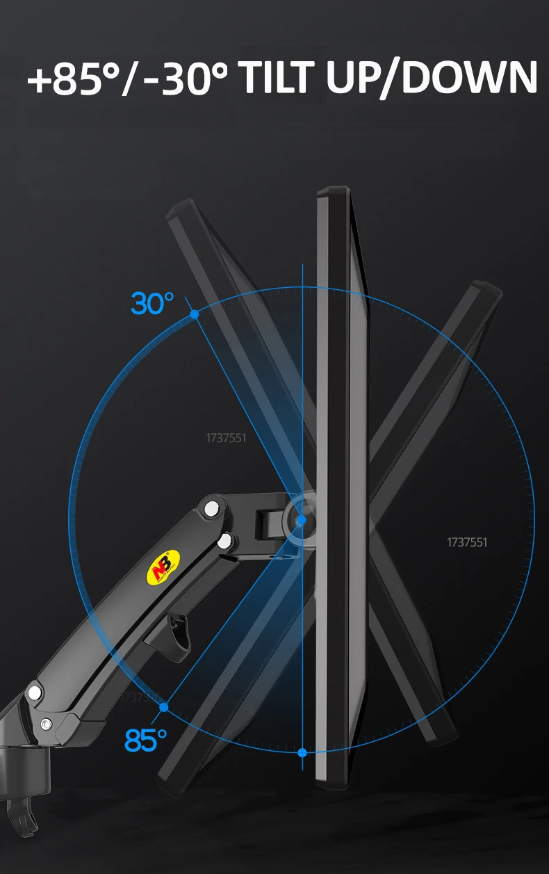 NB nuevo F150 3-12kg resorte de Gas de aluminio de movimiento completo 17 "-35" soporte de pared para Monitor soporte de montaje para TV LCD 3-12KG 2-10KG - imagen 2