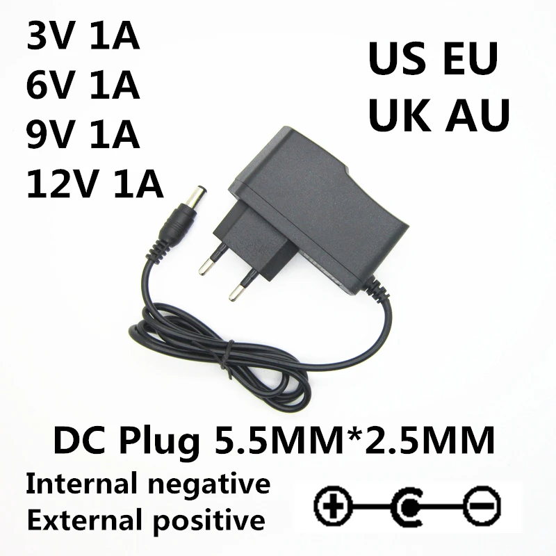 Adaptador Universal AC/DC 12V 1A – Polaridad Invertida
