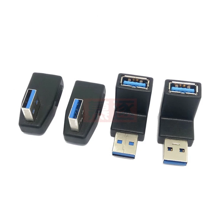 Conector adaptador USB 3,0 A macho a hembra en ángulo izquierdo y derecho de 90 grados para ordenador portátil y PC - imagen 4