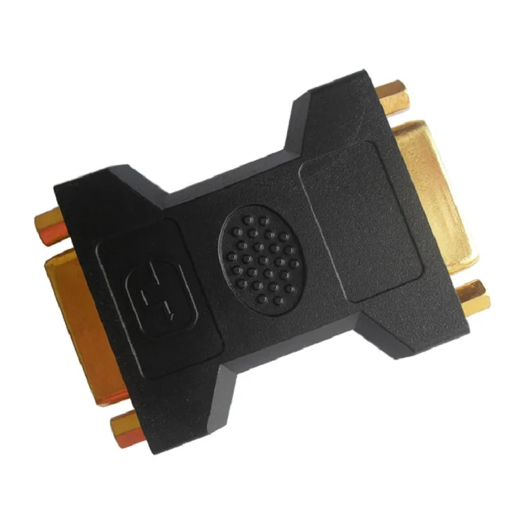 Adaptador dvi24 + 5 hembra a hembra chapado en oro, conector de par de cables DVI, cabezal de extensión DVI-I a conector recto