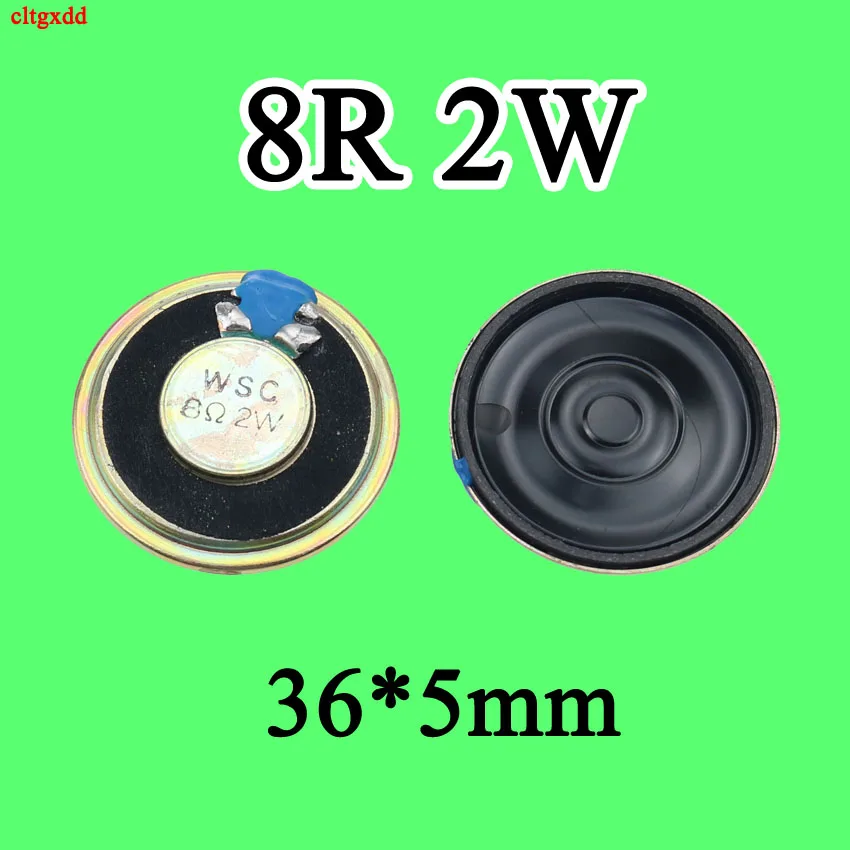 Cltgxdd 2 piezas 8 Ohm 2W 1W bocina 8R 20mm 23mm 26mm 28mm 32mm 36mm 40mm 50mm 57mm de diámetro espesor 5cm altavoz - imagen 5