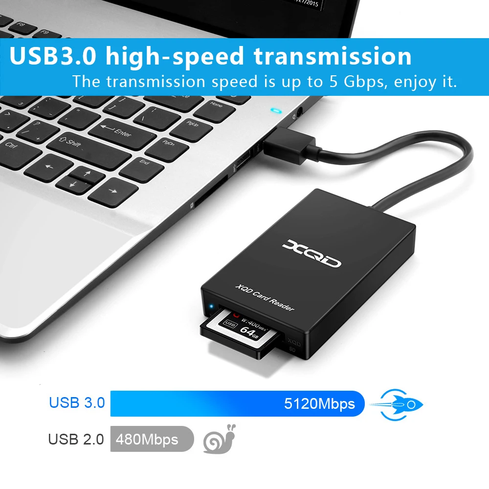 UTHAI Q02 Rocketek Lector de tarjetas USB 3.0 Tipo C XQD - imagen 4