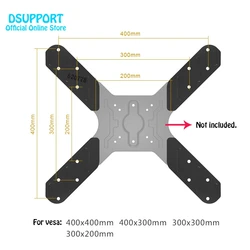 Adaptador VESA de 200x200 a 400x400 mm para televisor y monitor