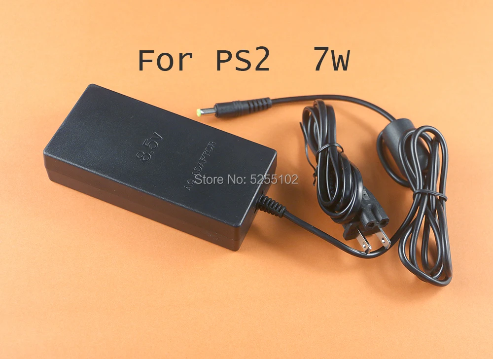 10 Uds. Para consola Sony PS2 70000 de 7W, consola de juegos UE/EE. UU., enchufe europeo, adaptador de CA, convertidor de fuente de alimentación, cargador de pared, cargador de viaje