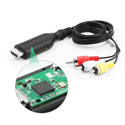 Adaptador HDMI a RCA 4K30Hz Escalador AV CVBS L/R Compatible NTSC PAL