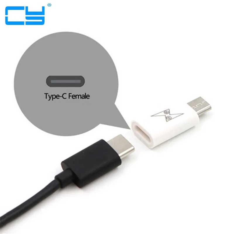 USB-C tipo-c hembra a Micro USB macho adaptador USB tipo C hembra a Microusb macho carga teléfono