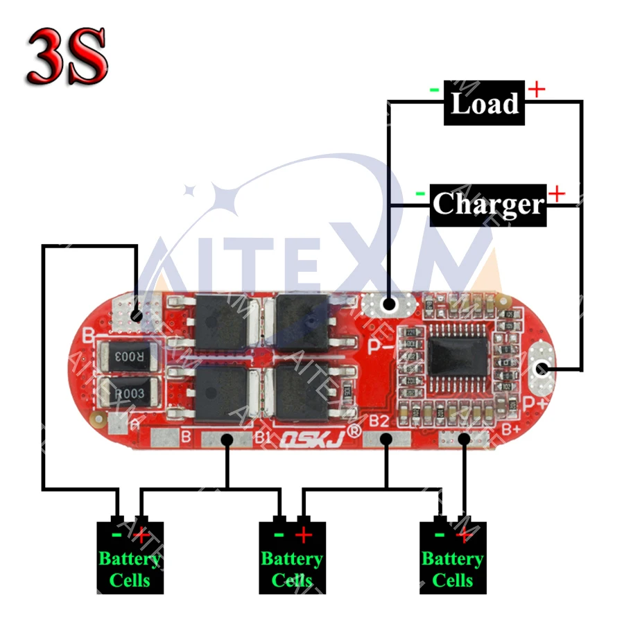 BMS 1S 2S 10A 3S 4S 5S 25A Bms 18650 Li-ion Lipo Lithium Battery Protection Circuit Board Module Pcb Pcm 18650 Lipo Bms Charger - imagen 4