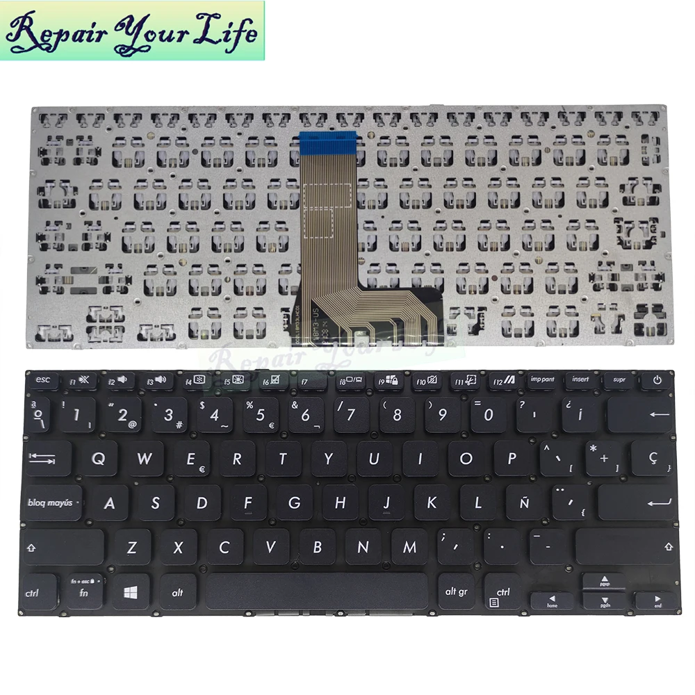 Teclado español con retroiluminación para ordenador portátil, accesorio para ASUS Vivobook 14, X409, X409F, X409D, X409U, X409UA, X409FA, FL, X409JA, series SP, España - imagen 4