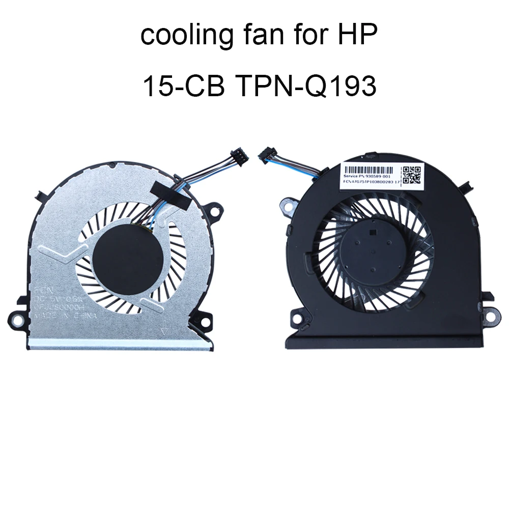 Ventilador de CPU para ordenador portátil HP Pavilion 15 15-CB CB073TX 15T-CB TPN-Q193 930589-001 ventiladores de refrigeración portátil radiador piezas internas
