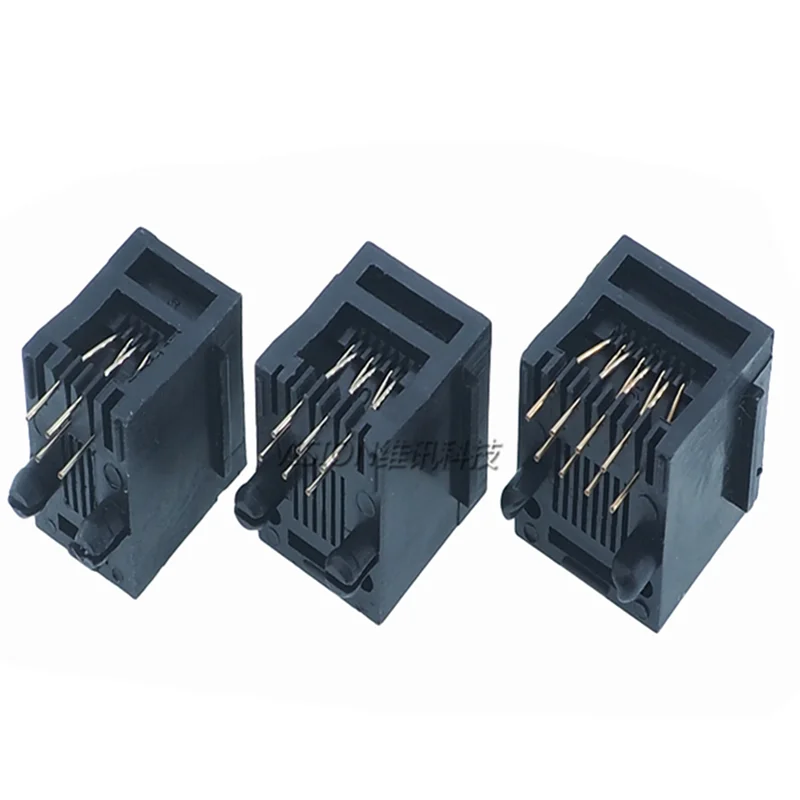 Conector telefónico RJ11 4P4C/6P6C/8P8C vertical hembra negro - imagen 5