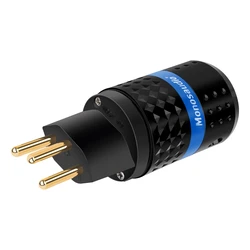 Enchufe Suizo 3 Pines Chapado Oro Audio Hi-Fi