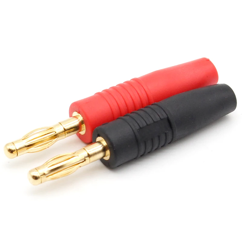 4 Uds nuevos enchufes de 4mm chapados en oro Cable de altavoz Musical Pin conectores de clavija de plátano - imagen 3