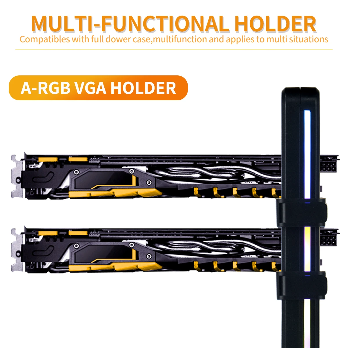 Soporte de tarjeta gráfica Aigo 3Pin5V Argb VGA soporte Jack caja de ordenador de escritorio tarjeta de vídeo GPU Kit de refrigeración por agua soporte - imagen 5