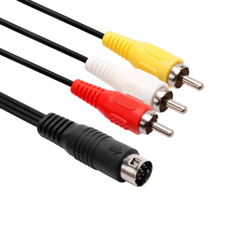 Cable AV compuesto negro de 9 pines y 6 pies RCA para SEGA Genesis 2 y 3 - imagen 5
