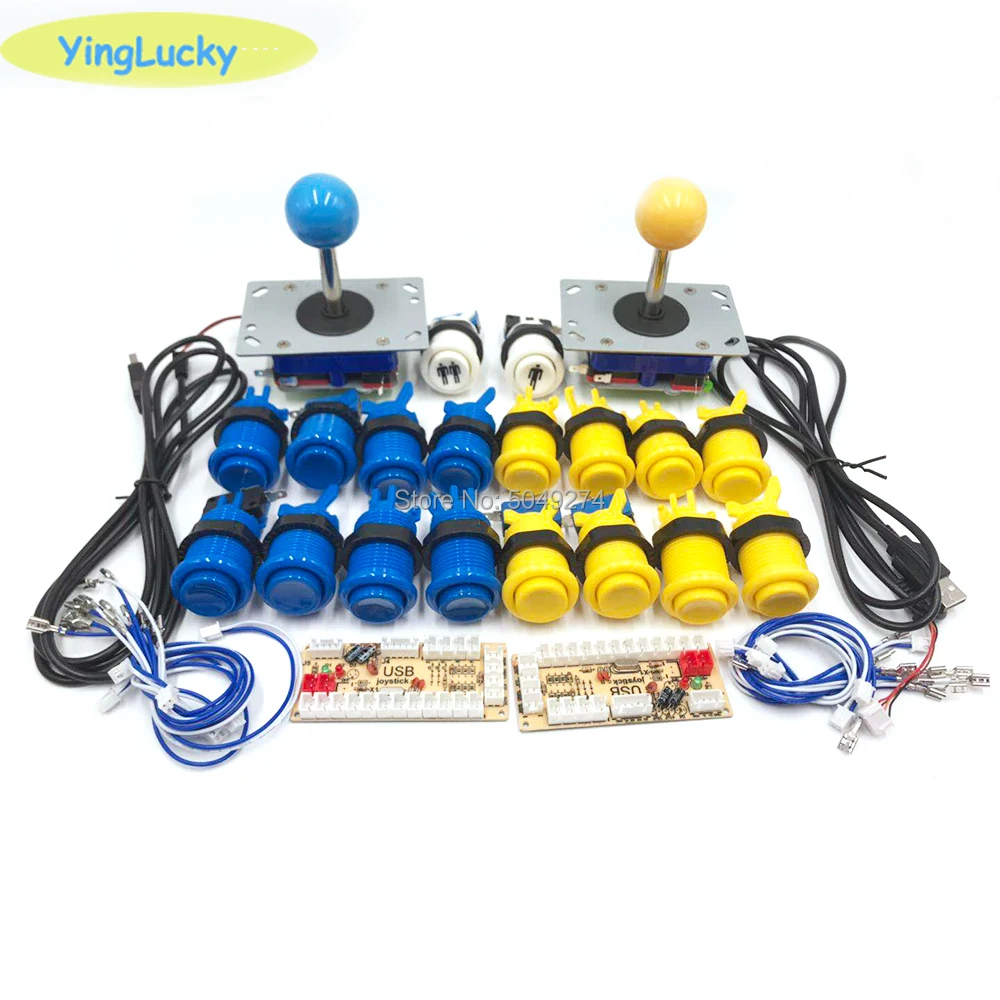 Kit de bricolaje Arcade, codificador USB de retardo cero, Joystick de estilo americano, botón pulsador de 28mm para controlador, consola de juegos, PC Mame Raspberry pi - imagen 3