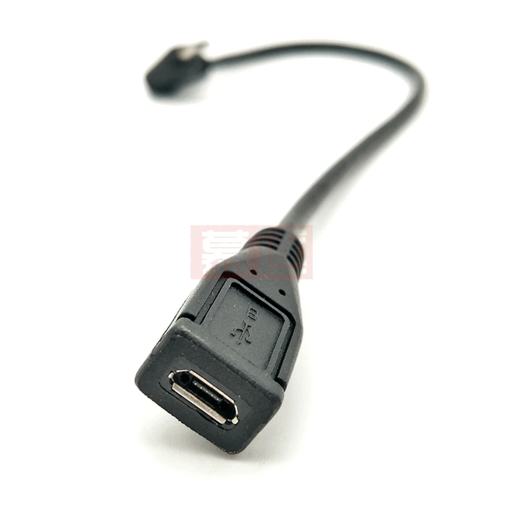 Adaptador de conector Micro USB 2,0 de 5 pines macho a hembra a extensión, conector de clavija larga, ángulo recto, izquierdo, arriba y abajo de 90 grados - imagen 5