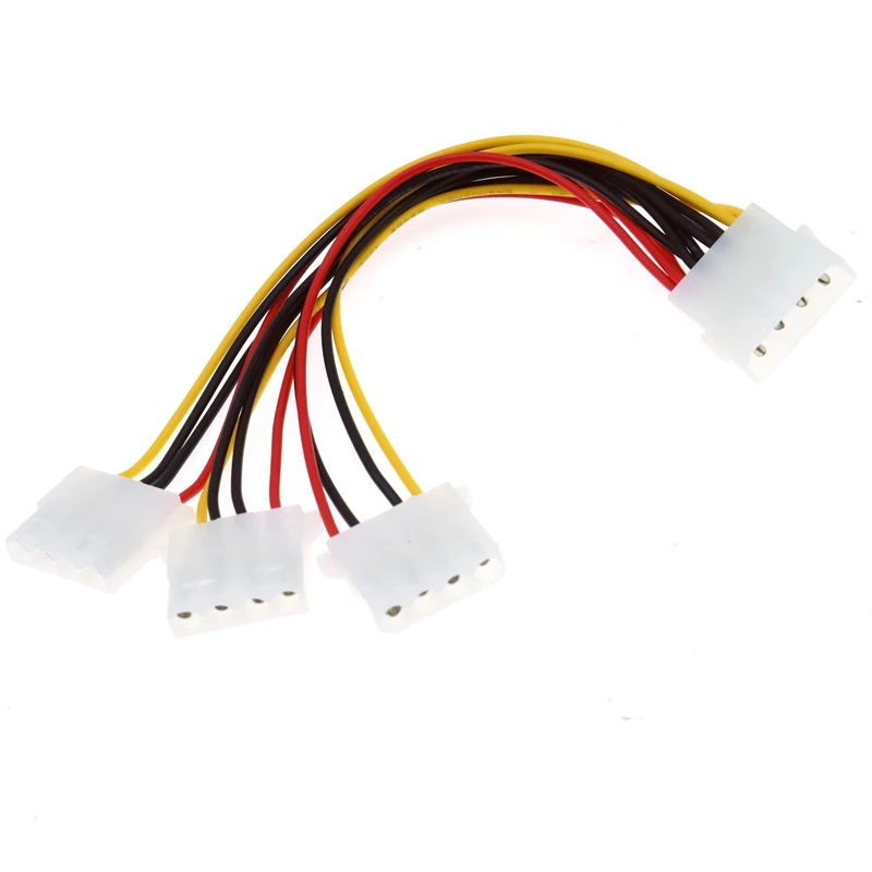 Cable de alimentación con caja IDE de 4 pines, 20cm, el mejor precio, HY1578, Molex macho de 4 pines a Cable adaptador divisor de corriente hembra Molex IDE de 3 puertos - imagen 5