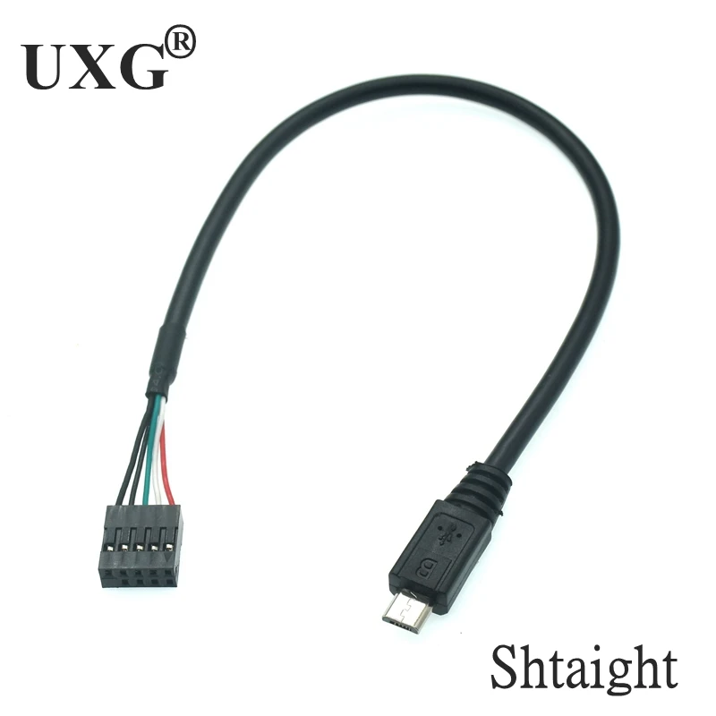 DuPont 2,54mm 9 pines a Mini USB y Micro usb, interfaz USB Cable enfriador de CPU para CORSAIR Hydro Series H80i/H100i/H110i/H115i 0,5 M - imagen 5