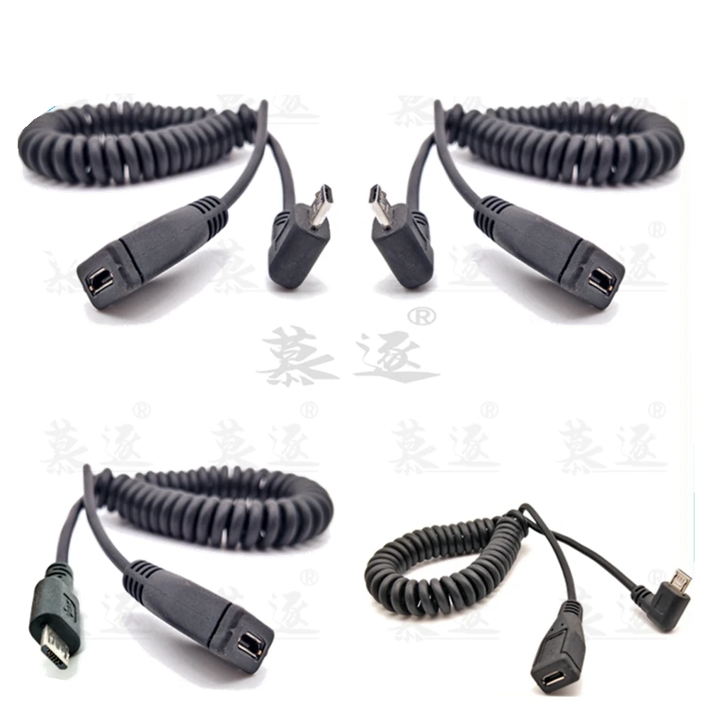 Micro USB enlaces y Rechts Winkel 90 Grad romantik zu Weiblichen Kabel Frühjahr Daten Verlängerung Linie 50CM