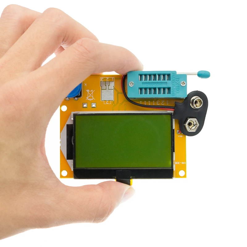 Probador de transistores Digital ATMEGA328, medidor de diodo de retroiluminación, capacitancia de triodo ESR MOS/PNP/NPN L/C/R B03, 12846 LCD, LCR-T4 - imagen 3