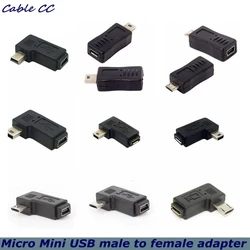 Adaptador Micro USB 90 grados de ángulo recto Macho a Hembra para Móvil
